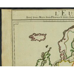 Gravure de 1711 - Carte de l'Europe - 2