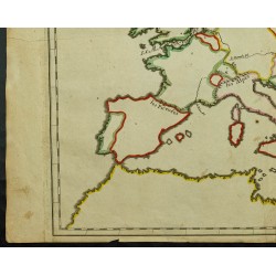 Gravure de 1711 - Carte de l'Europe - 4