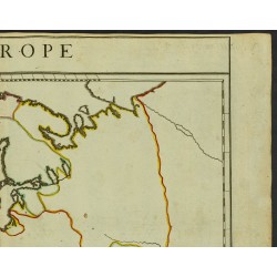 Gravure de 1711 - Fond de carte de l'Europe - 3