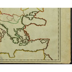 Gravure de 1711 - Fond de carte de l'Europe - 5