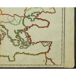 Gravure de 1711 - Fond de carte de l'Europe - 5