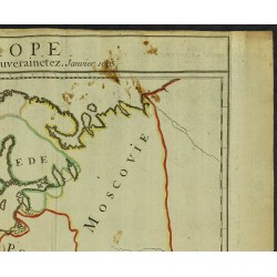 Gravure de 1711 - Carte de l'Europe - 3