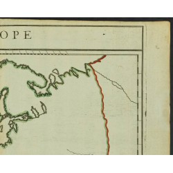 Gravure de 1711 - Fond de carte de l'Europe - 3