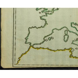 Gravure de 1711 - Fond de carte de l'Europe - 4