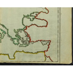 Gravure de 1711 - Fond de carte de l'Europe - 5