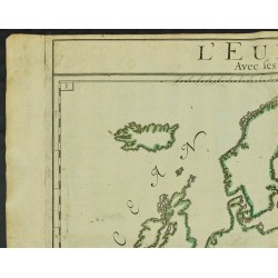 Gravure de 1711 - Carte de l'Europe - 2