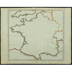 Gravure de 1711 - Carte de France - 1