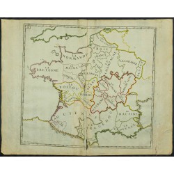 Gravure de 1711 - Provinces de la France - 1