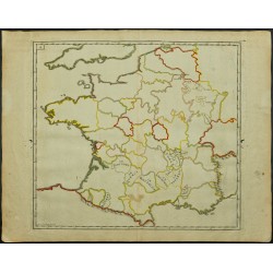 Gravure de 1711 - Provinces et enclaves de France - 1