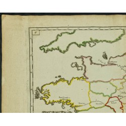 Gravure de 1711 - Carte des fleuves français - 2