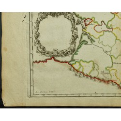 Gravure de 1711 - Carte des fleuves français - 4