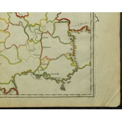 Gravure de 1711 - Carte des fleuves français - 5