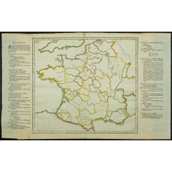 Gravure de 1711 - Petits fleuves de France - 1