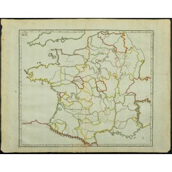 Gravure de 1711 - Fleuves et rivières de France - 1