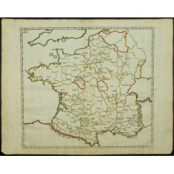 Gravure de 1711 - Archevêchés et évêchés de France - 1