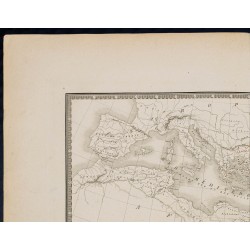 Gravure de 1869 - Carte du Monde connu des hébreux - 3