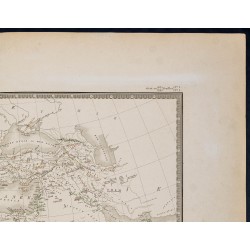 Gravure de 1869 - Carte du Monde connu des hébreux - 4
