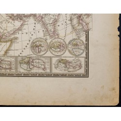 Gravure de 1869 - Monde connu des anciens - 6