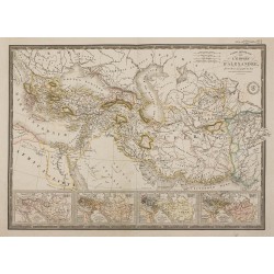 Gravure de 1869 - Carte de l'Empire d'Alexandre - 2