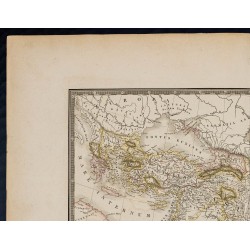 Gravure de 1869 - Carte de l'Empire d'Alexandre - 3