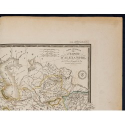Gravure de 1869 - Carte de l'Empire d'Alexandre - 4