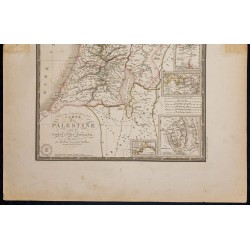 Gravure de 1869 - Carte de la Palestine romaine - 4