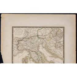 Gravure de 1869 - Carte de l'Italie ancienne - 3