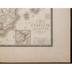 Gravure de 1869 - Carte de l'Espagne ancienne - 6