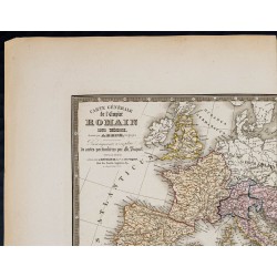 Gravure de 1869 - Carte de l'Empire romain - 3