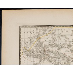 Gravure de 1869 - Carte de l'Océanie - 3