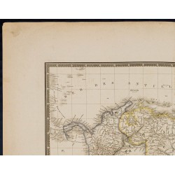 Gravure de 1869 - Carte de l'Amérique du sud - 3