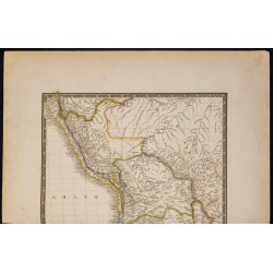 Gravure de 1869 - Carte de l'Amérique du sud - 3
