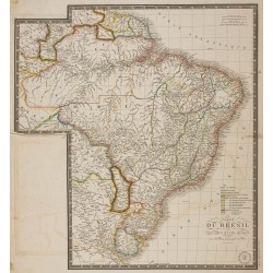 Gravure de 1869 - Carte du Brésil - 2