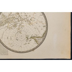 Gravure de 1869 - Mappemonde sur l'horizon de Paris - 6