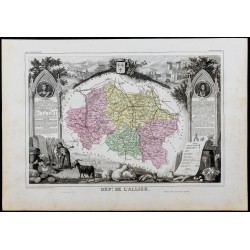 Gravure de 1869 - Département de l'Allier - 1