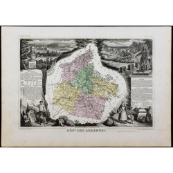 Gravure de 1869 - Département des Ardennes - 1