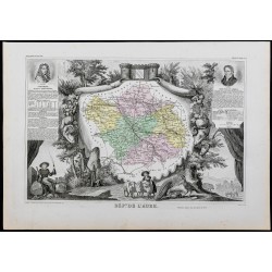 Gravure de 1869 - Département de l'Aube - 1