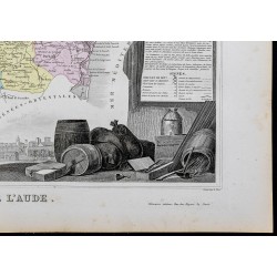 Gravure de 1869 - Département de l'Aude - 5