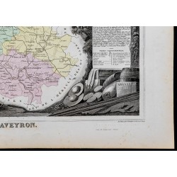 Gravure de 1869 - Département de l'Aveyron - 5