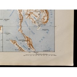 Gravure de 1880 - Carte des colonies françaises en Asie - 5