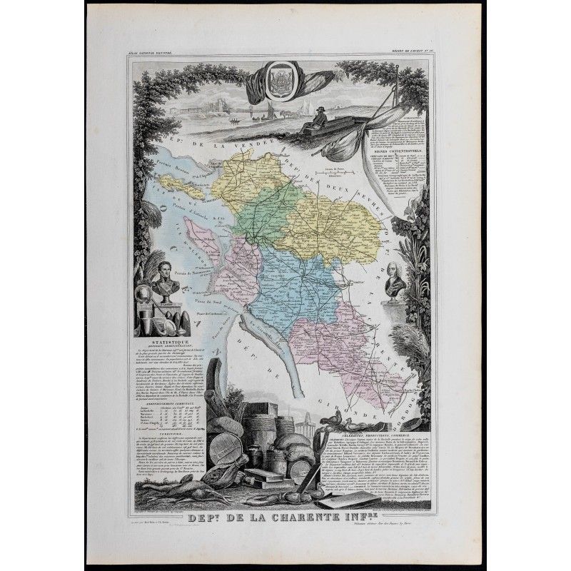 Gravure de 1869 - Département de la Charente-Maritime - 1