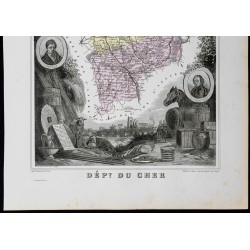 Gravure de 1869 - Département du Cher - 3