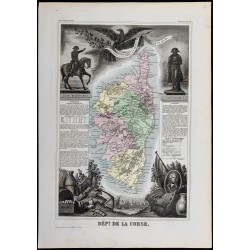 Gravure de 1869 - Département de la Corse - 1