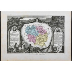 Gravure de 1869 - Département de la Creuse - 1