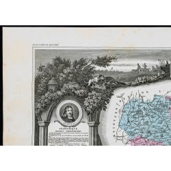 Gravure de 1869 - Département de la Creuse - 2