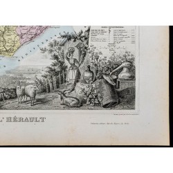 Gravure de 1869 - Département de l'Hérault - 5