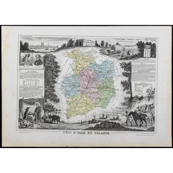 Gravure de 1869 - Département de l'Ille-et-Vilaine - 1