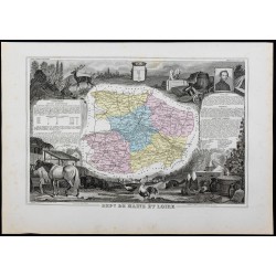 Gravure de 1869 - Département de Maine et Loire - 1