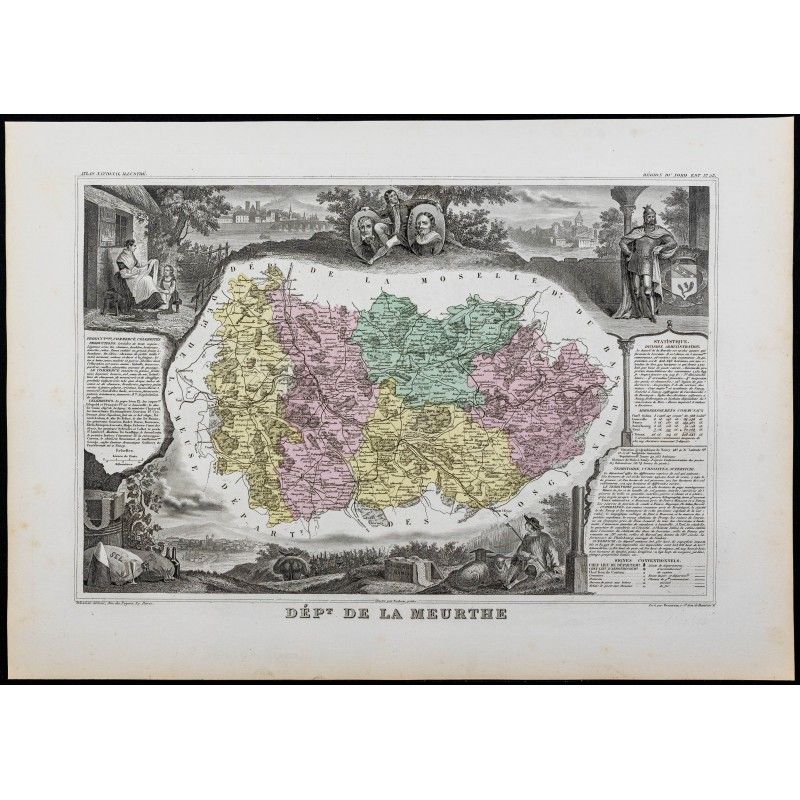 Gravure de 1869 - Département Meurthe - 1