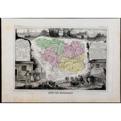 Gravure de 1869 - Département du Morbihan - 1